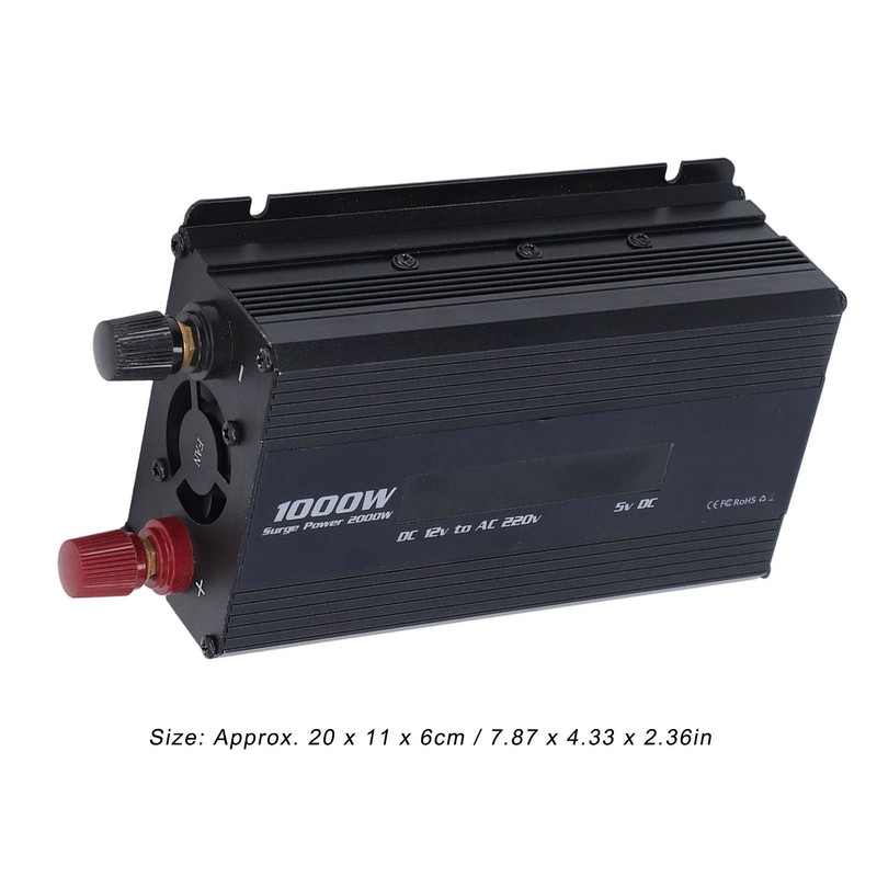 Power Inverter Car Plug Adapter Outlet Converter with USB Fast