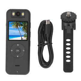 Body Worn Camera Multifunctional 4K Resolution WiFi 180 Degree Rotation Small Video Recorder for Family Outdoor Sports Law Enforcement Security