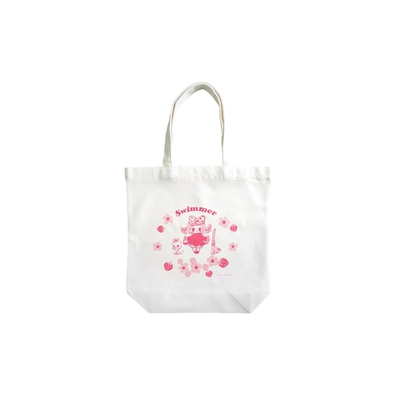 Morisaka Global SWIMMER Tote Bag, Magical Strawberry, 14.2 x 4.3