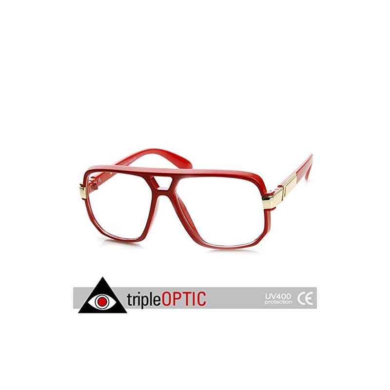 zeroUV Classic Square Frame Plastic Clear Lens Blue Light Aviator