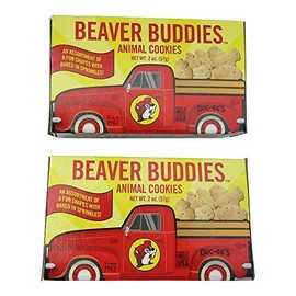 Buc-ee's Beaver Buddies Animal Crackers Cookies, Two Boxes (2 Oz Per Box)