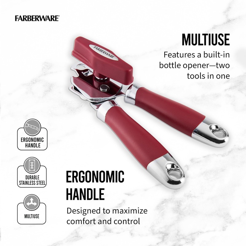 Farberware Pro 2 Can Opener, Red, One Size