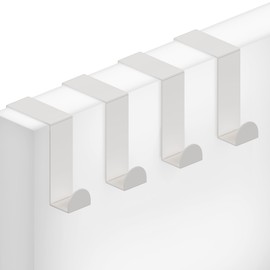 Minismus Door Hooks for Hanging - Stainless Steel Coat Hooks Door - Individually Used Door Coat Rack Hooks - Hanging Hooks - Hanging Hooks Set of 4 (White)