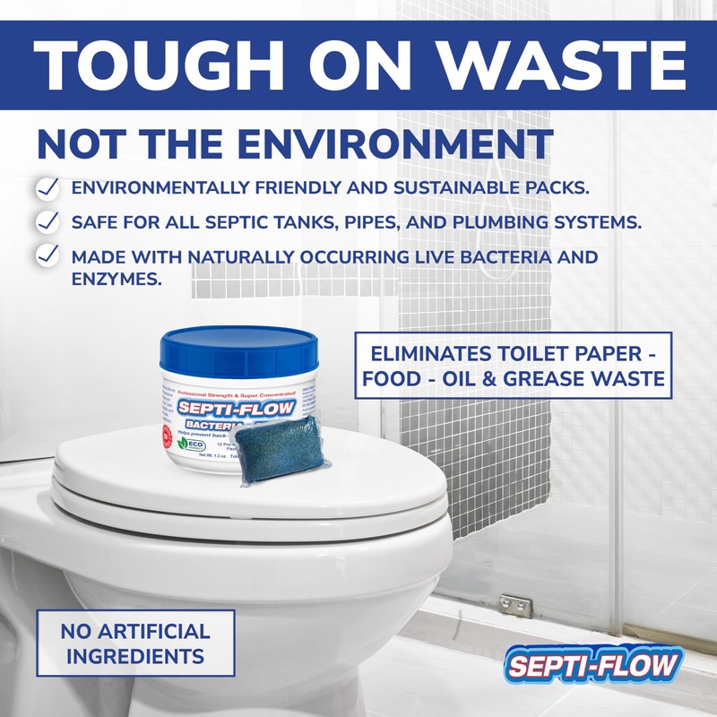 Septic Tank Treatment | Septic Enzyme Pods | 1 Year
