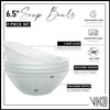 Vikko Elegant Textured Glass Salad Bowls, Set of 4, 6.5