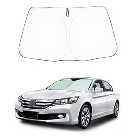 YOFAMO Car Front Windshield Sun Shade Foldable Sunshade Protector Custom Fit for Honda Accord 2014 2015 2016 2017 Interior Accessories Sun Visor Protector Blocks UV Ray Keep Your Car Cooler(Silver)