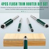 Knoweasy Professional Flush Trim Router Bit Set with 1/4 Inch