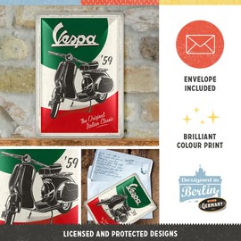 Nostalgic-Art Retro tin postcard, 10 x 14 cm, Vespa – Italian Classic