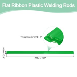 MECCANIXITY 5 Pcs Green Plastic Welding Rods 9.5mm x 250mm PE Flat Ribbon Welding Strip with Smoothing Tools for Repairing Water Tanks Forklift Pallets Trash Cans(0.4inch x 10inch)