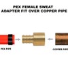 (2 Pack) TMKOOL Pex 3/4"x3/4" Female Sweat Copper Adapter Crimp