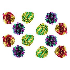 PETFAVORITES Original Mylar Crinkle Balls Cat Toys - 12 Pack
