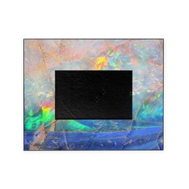 CafePress Opal Gemstone Iridescent Mineral Bli Decorative Picture Frame