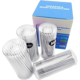 400 piezas desechables microcepillo pestañas pestañas micro cepillo aplicador de pestañas aplicador de maquillaje (blanco)