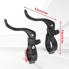 Jwthee 1 Pair Bicycle Brake Levers, Aluminium Alloy Bicycle Brake Limit 31.8 mm Handlebar Wheel Brake Parts Compatible for Road Bike, Mountain Bike