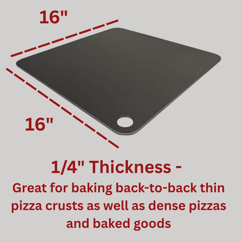 ThermiChef 16" by 16" Pizza Steel (1/4" Thickness) - Multipurpose