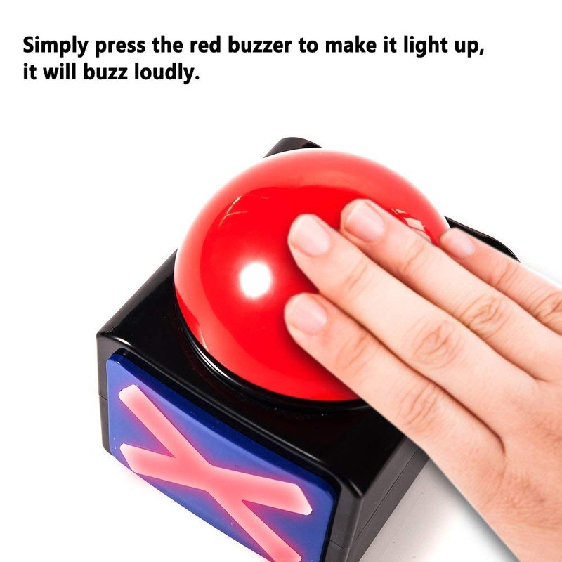 Game Answer Buzzers 4 Pack, Game Buzzer for Trivia Quiz