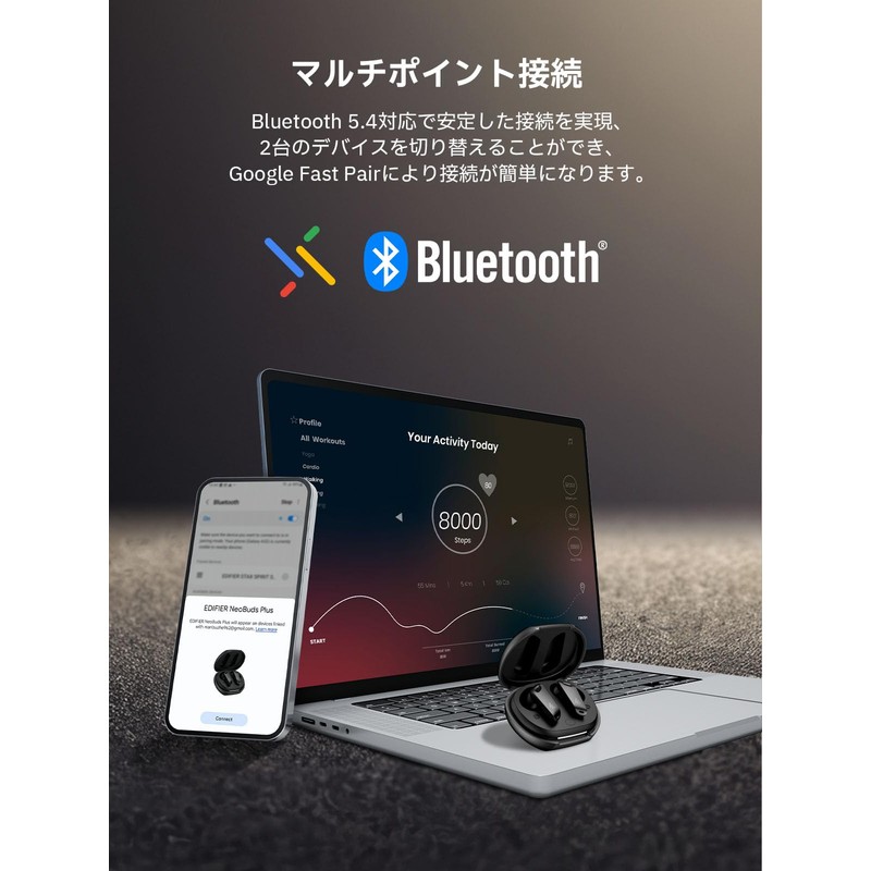 Edifier NeoBuds Plus Wireless Earbuds Noise Cancelling Bluetooth 5.4 Starlight