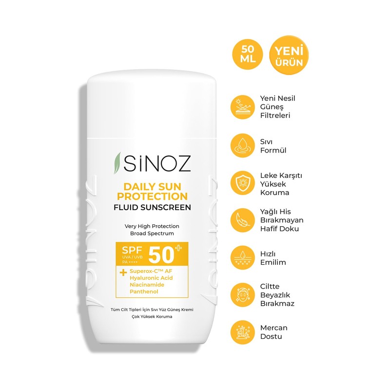 Sinoz Daily Sun Protect Fluid Sonnenschutzmittel SPF50+ / PA++++