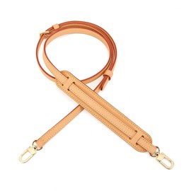 OULARIO Vachetta Leather Adjustable Crossbody Strap for Pochette Small Bags Favorite Mini NM Eva PM MM (Vachetta Leather Strap with Shoulder pad)