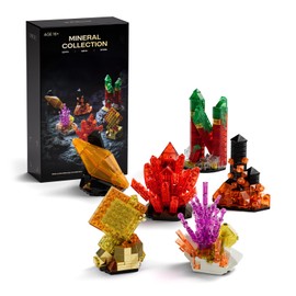 Nifeliz Set Costruzione Minerali per Adulti, 6 Modelli di Pietre Preziose Ispirati alla Geologia, Decorazione Creativa da Scrivania e Regalo per Appassionati (626 PZ, NF10366)