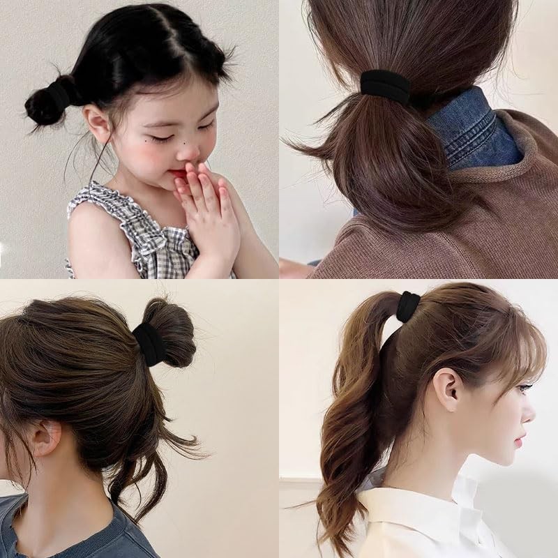 50 PCS Baby Elastic Hair Ties Seamless Hair Rubber Bands