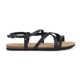 Geox Girls' D Brionia Low B Flat Sandal, black