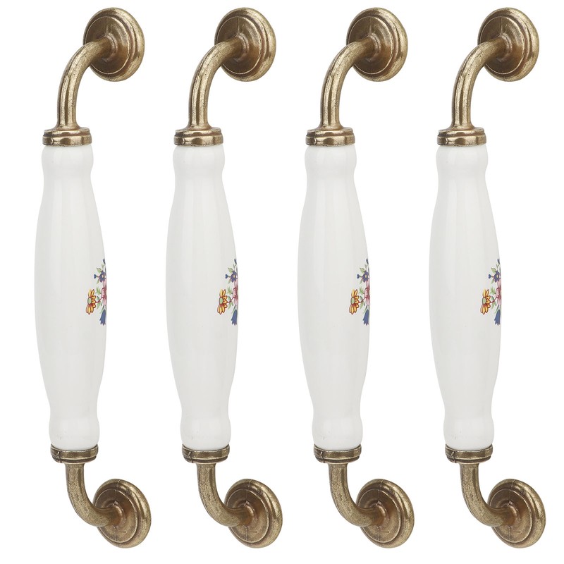 4 Sets Ceramic Handle European Style 160mm Hole Distance Cabinet