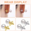 RYMAUP 4 Pieces Earring Backs, Stud Earrings, Earring Backs, Metal