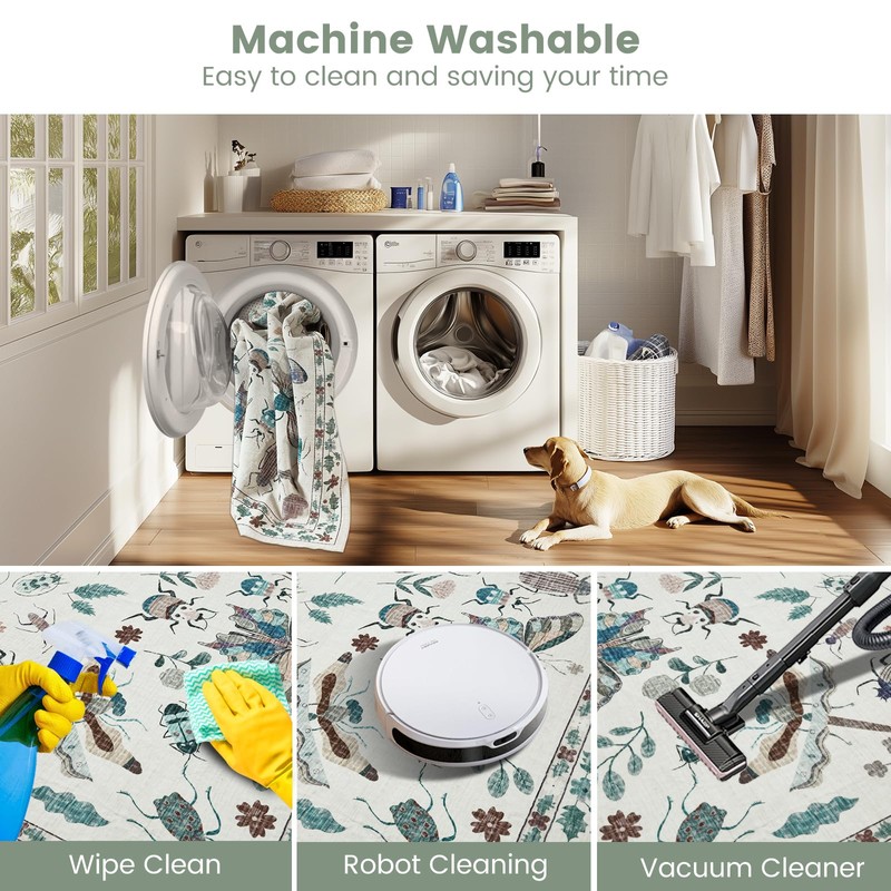 TOOHUB Hallway Runner Rug 2x6, Washable Rugs Runner Area Rug