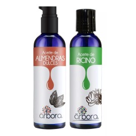 Arbora Aceite De Almendra Puro 90ml + Aceite De Ricino 90ml