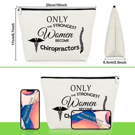 Chiropractor Gift Makeup Bag Chiropractic Therapist Gift for Women Thank You Present for Chiropractic Spine Doctor Physical Therapy Assistant Cosmetic Bag Christmas Birthday Graduation Travel Pouch