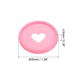 PATIKIL 35mm Plastic Book Binding Discs, 22 Pack Discbound Expansion Discs Heart Binder Rings for DIY Notebook Planner, Pink