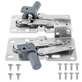 LD-0220-50SC Soft Close Pivot Hinges Pair of Self Closing Cabinet Door Hinge Tip Out Tray Hinges for Closets Bookcases Sink Tip-Out Door Support Frame Hinge with Screws (1 Pair)