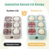 TAABHBU 3 Pack 6 Compartment Snack Containers with Lids, Snack