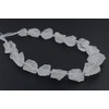 Natural White Clear Quartz Crystal Nugget Raw Graduated Beads Strand