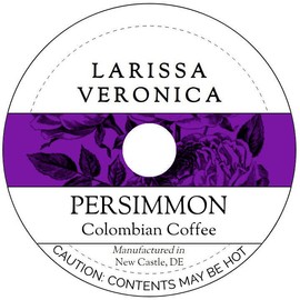 Persimmon Colombian Coffee (Single Serve K-Cup Pods) (Gourmet, Naturally Flavored, Whole Coffee Beans) (12 pods, ZIN: 574075)
