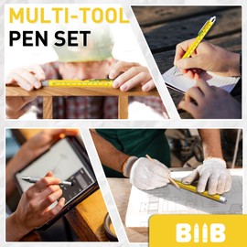 BIIB Gifts for Men, 9 in 1 Multitool Pen Stocking Stuffers for Adults Men, Birthday Gifts for Men Dad, Mens Gifts for Dad Him Husband Grandpa, White Elephant Gifts for Adults, Tools Gadgets for Men