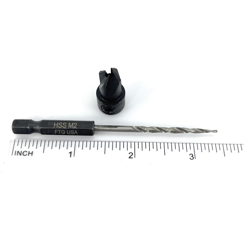 FTG USA Countersink Drill Bit for Wood with Tapered Drill