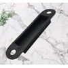 Door Latch Keep Strike Dust Box Black Plastic Large 115mm