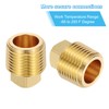 PATIKIL 3/8" NPT Male Brass Square Plug Fittings Set, 2Pcs