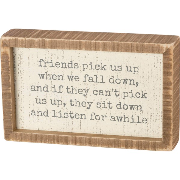 Primitives by Kathy 38485 Hand-Lettered Inset Box Sign, 8" x