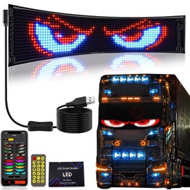 Devil Eye Light Car Devil Eye Light Car Devil Eye Light LED Billboard Matrix Devil Eye Truck Flexible Foldable Lightweight Waterproof Vehicle Store Sign Multi-language Display Flowing Flashing