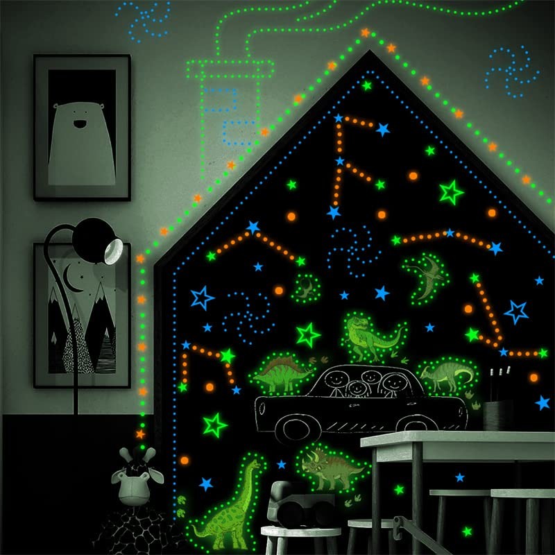 Glow in the Dark Sticker, Planet, Moon, Earth, Universe, Dreams,