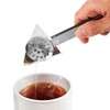 SUNTRADE 3X Tea Bag Squeezer Round Stainless Steel Teabag Tong