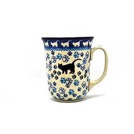 Polish Pottery Mug - 16 oz. Bistro - Boo Boo Kitty