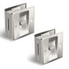 HILLMASTER Pocket Door Lock Pull, 2 Pack, Matte Black &