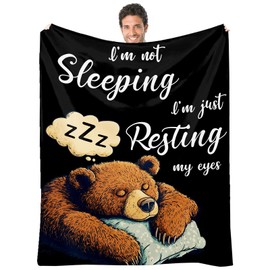 Gifts for Dad Blankets 60"x50", Funny Throw Blanket Gifts for Fathers Day from Daughter Son, Dad's Resting Flannel Birthday Gifts Blanket