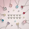 10Pcs Silver Friendship Heart Charm Necklaces,Metal Love Buckle Pendant Heart