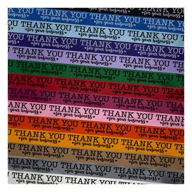 Thank You for Your Business Satin Ribbon for Bows Gift Wrapping DIY Craft Projects - 3 Yards - Green Ribbon/Black Printing - 1 Inch Width