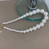 Jumwrit Boho Layered Pearl Choker Necklace Gold Chunky Cuban Link